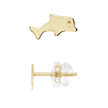 Boucles d'Oreilles DAUPHIN - Or Jaune