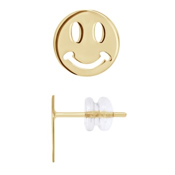 Boucles d'Oreilles SMILEY - Or Jaune