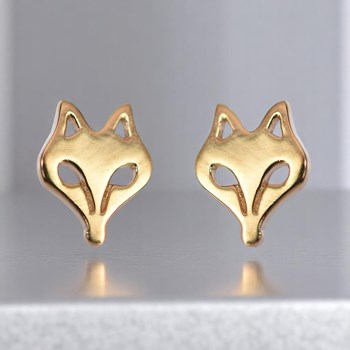 Boucles d'oreilles Renard Plaqué OR 750 3 microns