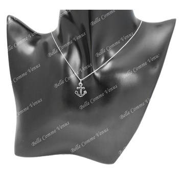 Small marine anchor necklace Silver 925 Rhodium