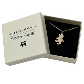 Collier petit ourson Plaqué OR 750 3 microns