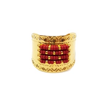 Bague Icate XL rouge brique