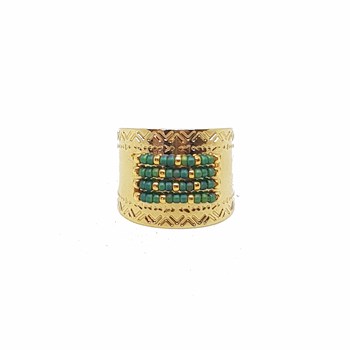 Bague Icate XL vert émeraude