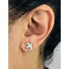Boucles d'oreilles hirondelle sertie d'oxyde de zirconium Argent 925 Rhodié - vue V4