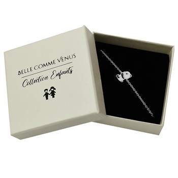 Bracelet Panda Argent 925 Rhodié - Bijou Émaillé Collection Enfant