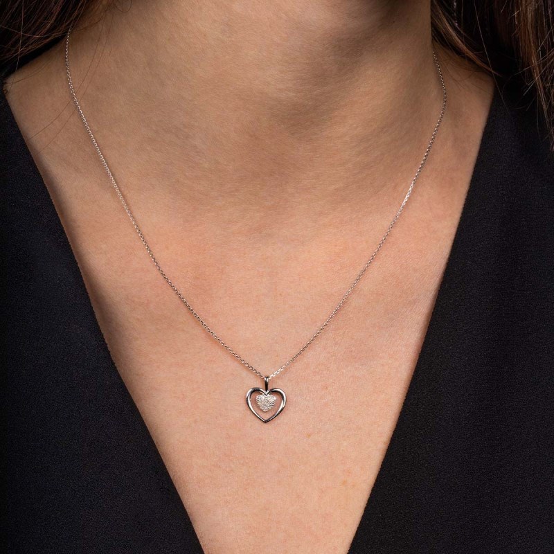 Pendentif 'Enclin Mystique' Or blanc et Diamant - vue 5