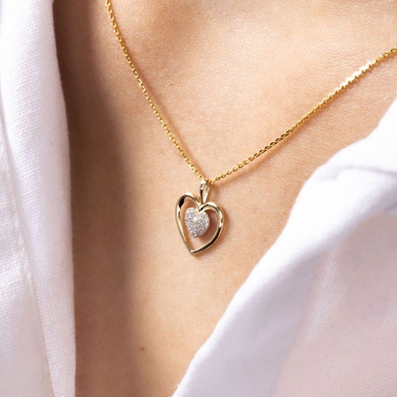Pendentif 'Enclin Mystique' Or jaune et Diamant - vue 4