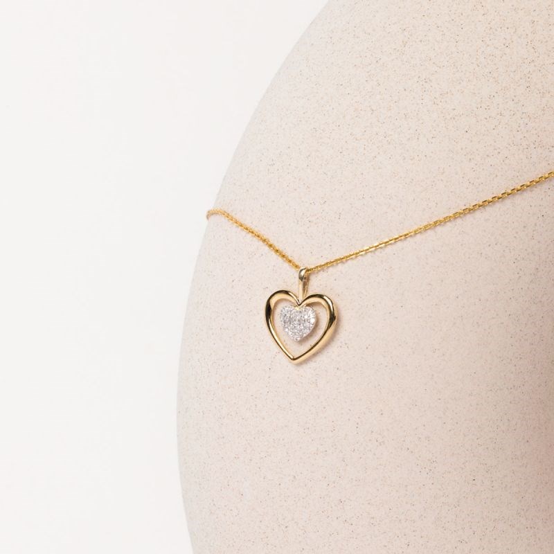 Pendentif 'Enclin Mystique' Or jaune et Diamant - vue 5