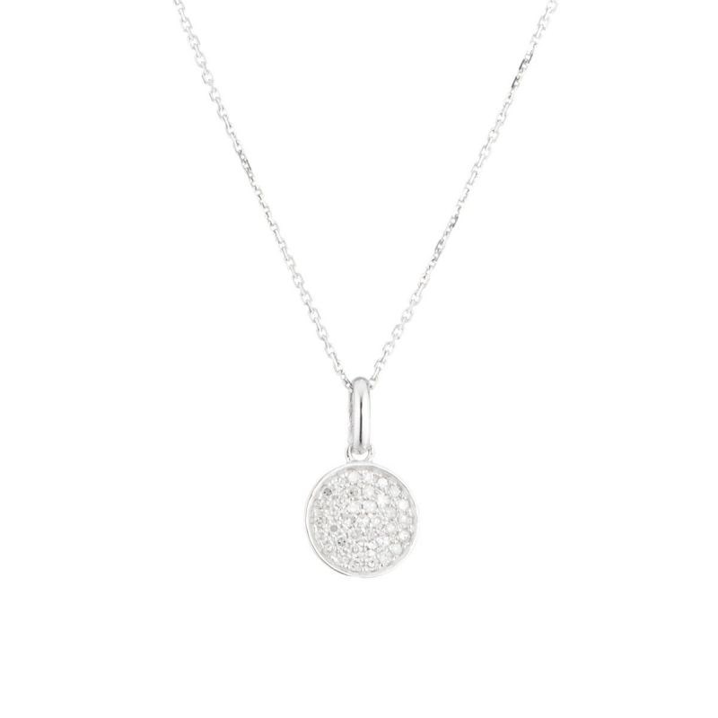 Pendentif Or Blanc 375 et Diamants