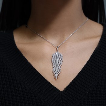 Silver Feather Necklace