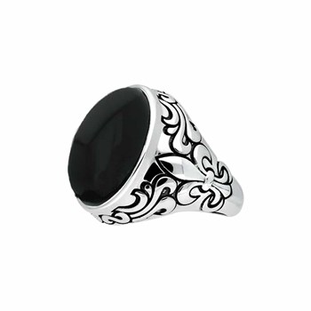 Bague Chevalière Homme Royale Onyx Argent