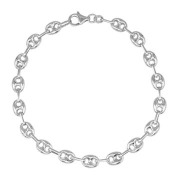 Bracelet Argent 925/000 Grain de Café - Homme
