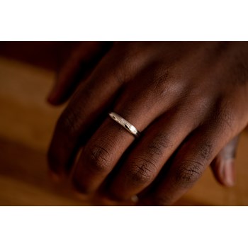 Alliance Marco en Acier 316L avec diamant blanc
