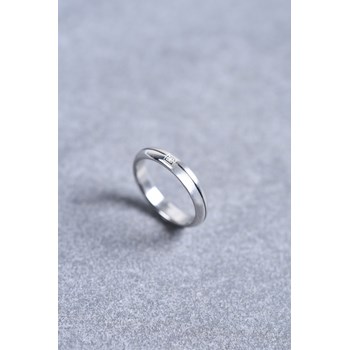 Alliance Marco en Acier 316L avec diamant blanc
