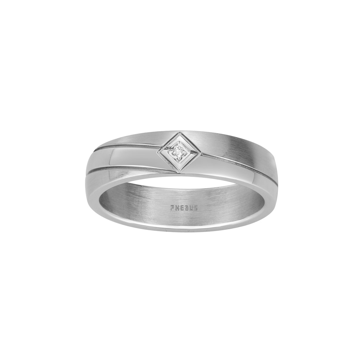 Alliance Glodi en Acier 316L avec diamant blanc