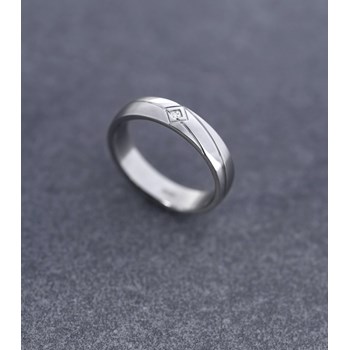 Alliance Glodi en Acier 316L avec diamant blanc