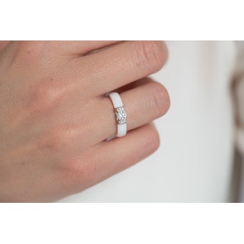 Bague Makayla en Argent avec oxyde de zirconium blanc