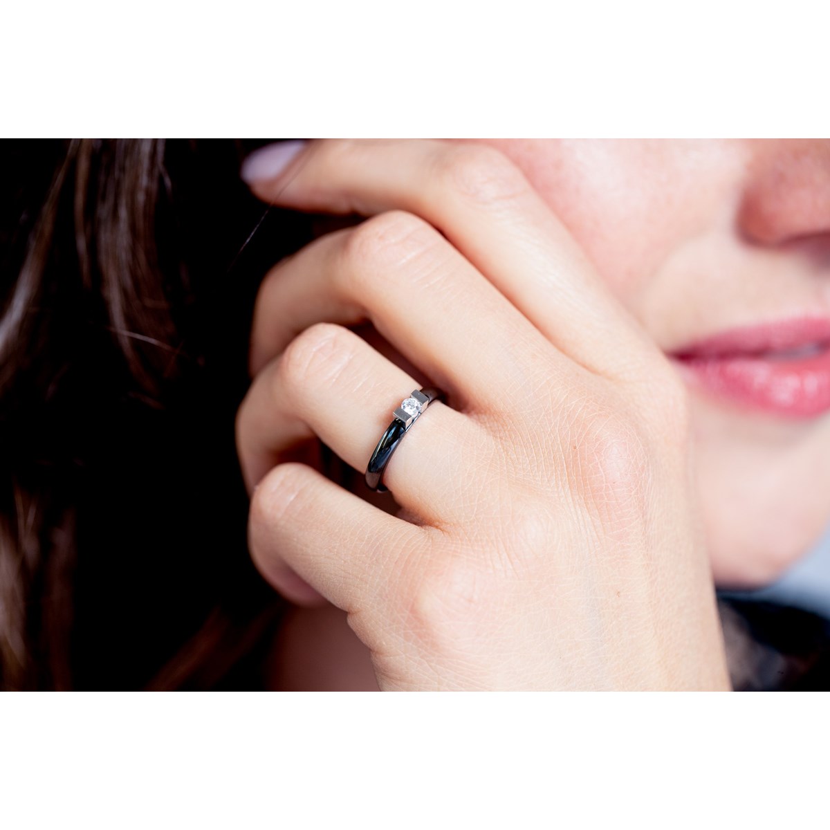 Bague Melody en Argent avec oxyde de zirconium blanc - vue 2