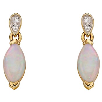 Boucle d'oreille opale en or 375/1000