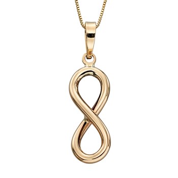 Infinity necklace in yellow gold 375/1000