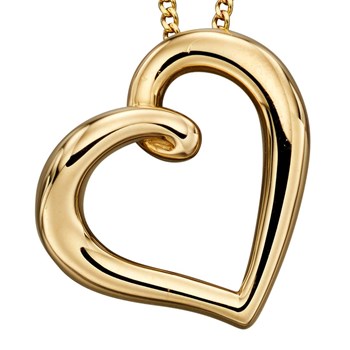 Hart ketting op geelgoud 375/1000