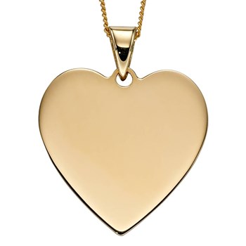 Collier coeur or jaune 375/1000