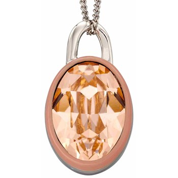 925/1000 zilveren perzik kristallen ketting