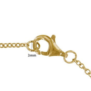 Chaine en Plaqué Or 1mm Maille Ronde 3 Tailles