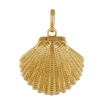 Gold-plated Pendant Photo Holder Coquille St Jacques