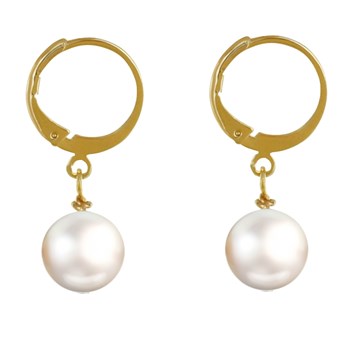 Vergulde Mini Creoolse en Gekweekte Parel Oorbellen