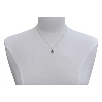 Collier Plaqué Or Pendentif Perle de Culture - Noir