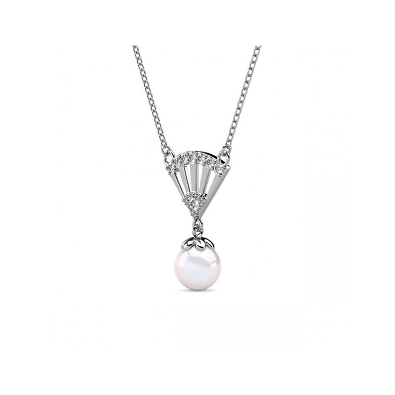 Collier Ingride Pearl - Argenté et Cristal - vue 2