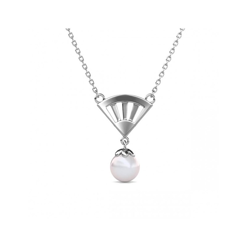 Collier Ingride Pearl - Argenté et Cristal - vue 3