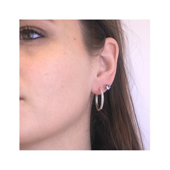 Birth Stone Avril earrings - Rose Gold and Crystal