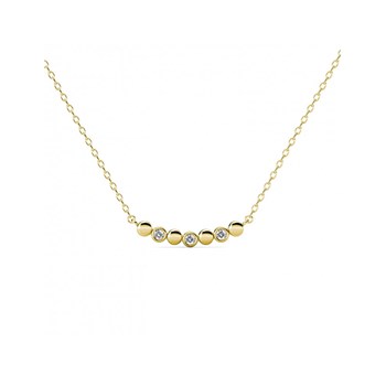 Evelyne pendant - Gold and crystal