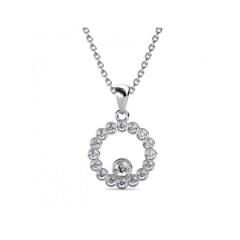 Pendentif Myrrh - Argenté et Cristal