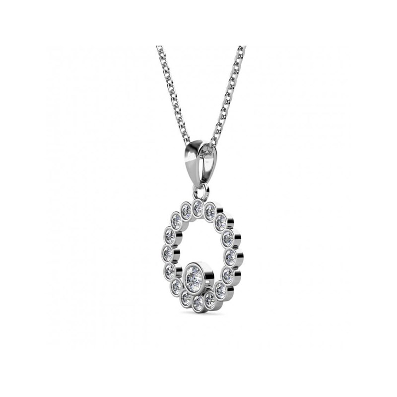 Pendentif Myrrh - Argenté et Cristal - vue 2