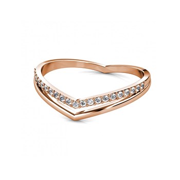 Bague Tiryns - Or Rosé et Cristal