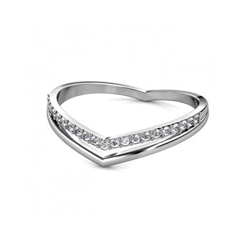 Bague Tiryns - Argenté et Cristal