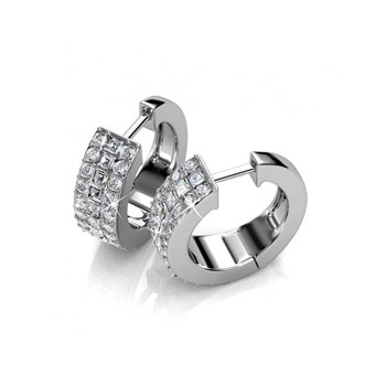 Olena Earrings - Silver and Crystal