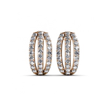 Elegant Earrings - Rose Gold and Crystal