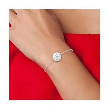 Roestvrij stalen letter S armband SC Crystal