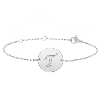SC Crystal roestvrij stalen letter T armband