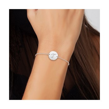 SC Crystal roestvrij stalen letter T armband