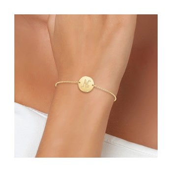 Bracelet lettre N en acier inoxydable par SC Bohème