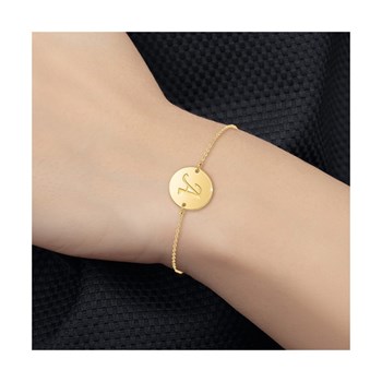 Stainless steel letter A bracelet by SC Bohème