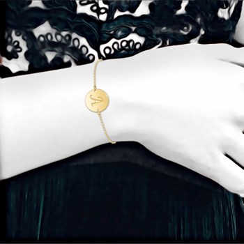 Stainless steel letter A bracelet by SC Bohème