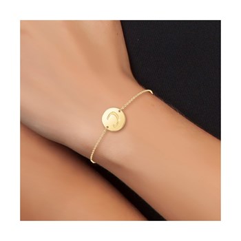 Bracelet lettre C en acier inoxydable par SC Bohème