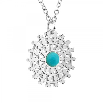 Collier SC Crystal orné d'une pierre turquoise