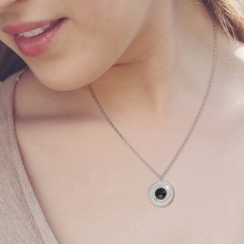 Collier SC Crystal orné d'une obsidienne